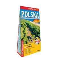 Okładka książki Polska laminowana mapa samochodowa 1:750 000