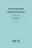 Okładka książki Polski Rocznik Muzykologiczny T.20 2022