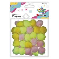 Opakowanie Pompony akrylowe 20mm mix kolorów 48szt