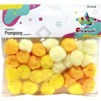 Opakowanie Pompony akrylowe 25mm żółte 30szt