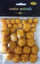 Opakowanie Pompony glitter złote 15x25mm 30szt