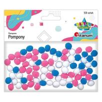 Opakowanie Pompony poliestrowe 10mm mix 120szt