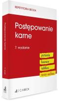 Okładka książki Postępowanie karne. Pytania. Kazusy. Tablice...