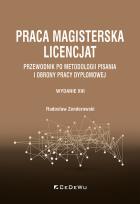 Okładka książki Praca magisterska. Licencjat