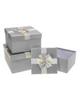 Opakowanie Pudełka ozdobne na prezenty PUG-25165-KW GREY 3 sztuki