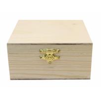 Opakowanie Pudełko drewniane z zamkiem 15x8x15cm