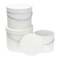 Opakowanie Pudełko Flower Box 3szt biały ROZETTE