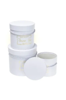 Opakowanie Pudełko Flower Box 3szt biały ROZETTE