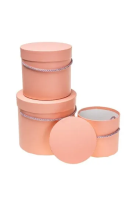 Opakowanie Pudełko Flower Box 3szt brzoskwiniowy ROZETTE