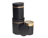 Opakowanie Pudełko Flower Box 3szt czarny ROZETTE