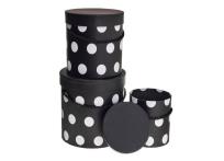 Opakowanie Pudełko Flower Box 3szt czarny ROZETTE