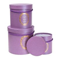 Opakowanie Pudełko Flower Box 3szt purpurowy ROZETTE