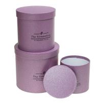 Opakowanie Pudełko Flower Box 3szt purpurowy ROZETTE