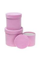 Opakowanie Pudełko Flower Box 3szt różowy ROZETTE