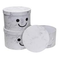 Opakowanie Pudełko Flower Box 3szt Smile biały ROZETTE