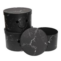 Opakowanie Pudełko Flower Box 3szt Smile czarny ROZETTE