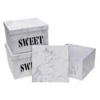 Opakowanie Pudełko Flower Box 3szt Sweet biały ROZETTE