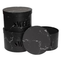 Opakowanie Pudełko Flower Box 3szt Sweet czarny ROZETTE