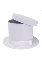 Opakowanie Pudełko Flower Box kapelusz biały ROZETTE