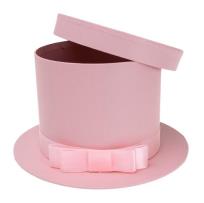 Opakowanie Pudełko Flower Box kapelusz różowy ROZETTE
