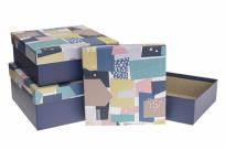 Opakowanie Pudełko kwadrat 3szt ROZETTE