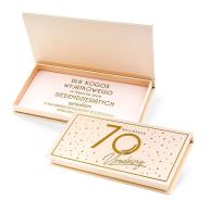 Opakowanie Pudełko ozdobne na banknoty Urodziny 70 Elite