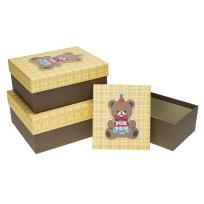 Opakowanie Pudełko prezentowe dziecięce 3szt miś ROZETTE