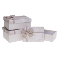Opakowanie Pudełko prezentowe z kokardą 3szt marmur ROZETTE