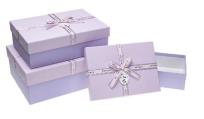 Opakowanie Pudełko prostokątne z kokardą 3szt ROZETTE