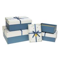 Opakowanie Pudełko prostokątne z kokardą 4szt ROZETTE