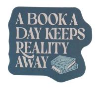 Opakowanie Pulteney Press Naklejka A Book A Day Keeps Reality