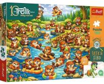 Opakowanie Puzzle 100 Bobry w akcji TREFL