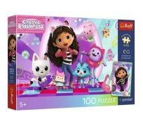 Opakowanie Puzzle 100 Koci Domek Gabi + plakat TREFL