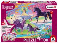 Opakowanie Puzzle 100 Rodzina jednorożców + figurka G3