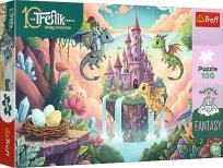 Opakowanie Puzzle 100 Rycerz Treflik i smoki TREFL