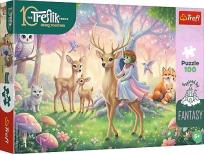 Opakowanie Puzzle 100 Zwierzęta z magicznego lasu TREFL