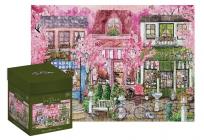 Opakowanie Puzzle 1000 Box Houses Cherry Blossoms Street