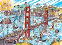 Opakowanie Puzzle 1000 Doodle Town- San Francisco