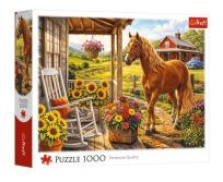 Opakowanie Puzzle 1000 Koń na farmie TREFL
