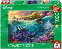 Opakowanie Puzzle 1000 PQ T. Kinkade Mała Syrenka i Urszula Disney 113670
