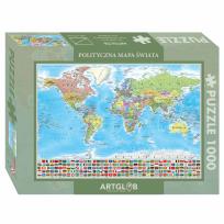 Opakowanie Puzzle 1000 Świat polityczny mapa