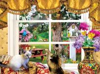 Opakowanie Puzzle 1000 Widok przez okno, Lori Schory