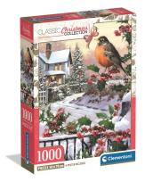Opakowanie Puzzle 1000 Xmas Coll. Robin And Holly Bushes