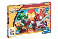 Opakowanie Puzzle 104 Maxi Super kolor Iron Man and His Awesome friends 23778