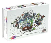 Opakowanie Puzzle 118 drewniane kolorowe Spinozaur