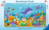 Opakowanie Puzzle 15 Young Animals Under Water Frame