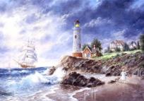 Opakowanie Puzzle 1500 Latarnia morska nad klifem