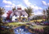 Opakowanie Puzzle 1500 Zamek, Dennis Lewan