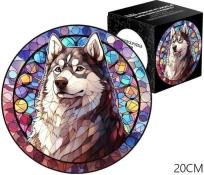 Opakowanie Puzzle 168el Witraż. Pies