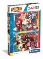 Opakowanie PUZZLE 2 x 60 EL SUPER KOLOR Sonic